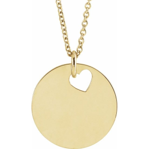 Engravable Pierced Heart Necklace